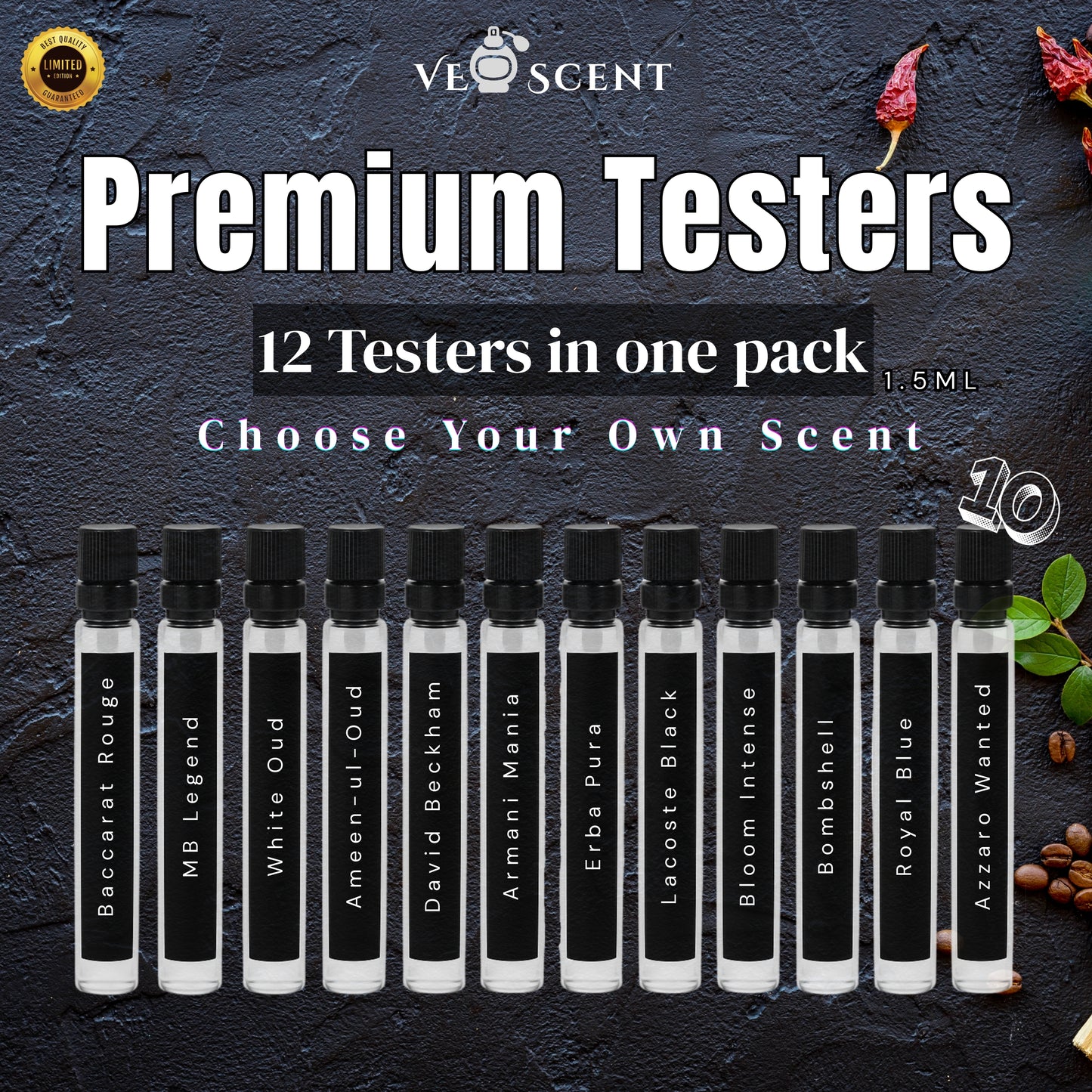 FREE Premium Perfume Testers Pack – 10 Scents