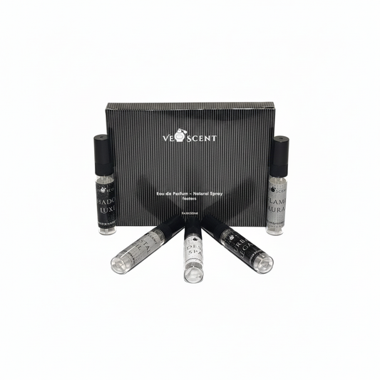 Combo Pack – 15 Premium Perfume Testers (5×5ml + 10×1ml)